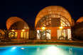 The night ambience at Kites Mancora is full of colors.